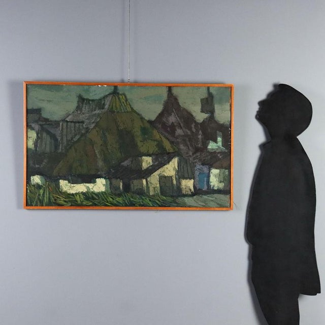 Oil on canvas. Signed (initials ES) and dated on the back; also includes a certificate of participation in the 15th...