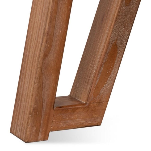 Rustic Trestle Dining Table in Aged Pine, 98 Inch For Sale - Image 10 of 11