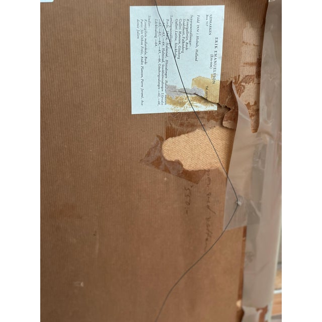 Erik Emanuelsson, Composition, 1965, Oil on Panel, Framed For Sale - Image 6 of 18