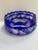 Mid 20th Century Czech Bohemian Cobalt Blue Cut to Clear Crystal Centerpiece Bowl For Sale In New York - Image 6 of 18