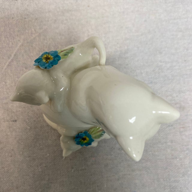 Belleek Pottery "Floral Treasures Cat and Kittens" Figurine For Sale - Image 9 of 12