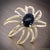 1990s Tiffany & Co Estate Large Onyx Flower Brooch Sterling Silver For Sale - Image 9 of 10