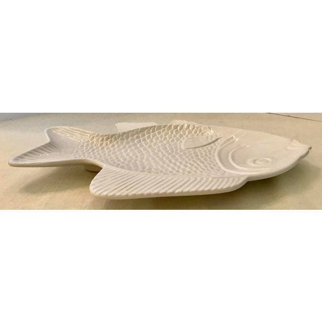 White Ceramic Fish Platter Chairish
