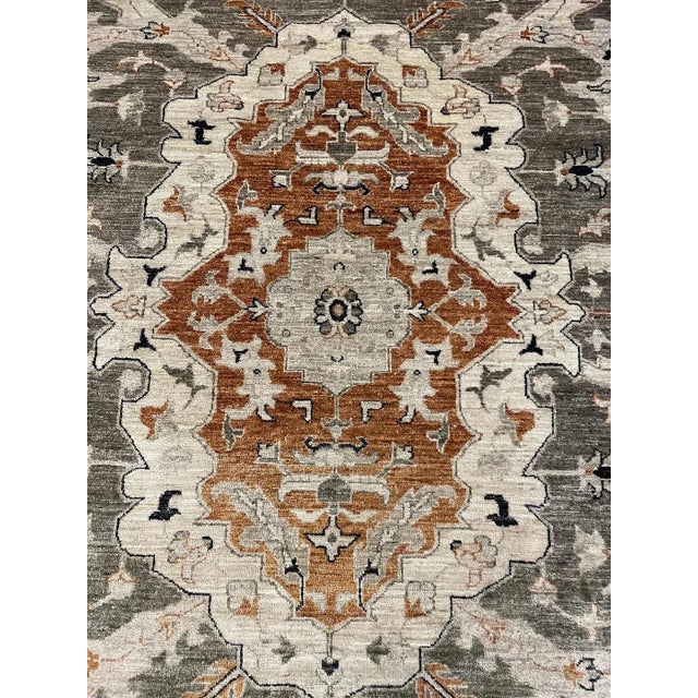 Traditional 2020s Hand Knotted Oushak Rug. 08'10" X 12'01" For Sale - Image 3 of 5