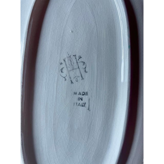 Ceramic Set of 4 Italian Majolica Asparagus Plates For Sale - Image 7 of 7