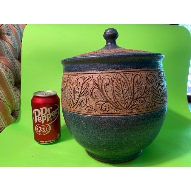 David Greer Incised Lidded Pottery Vessel Chairish