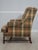 French Country Southwood Plaid Upholstered Country Wing Chair & Ottoman For Sale - Image 3 of 18