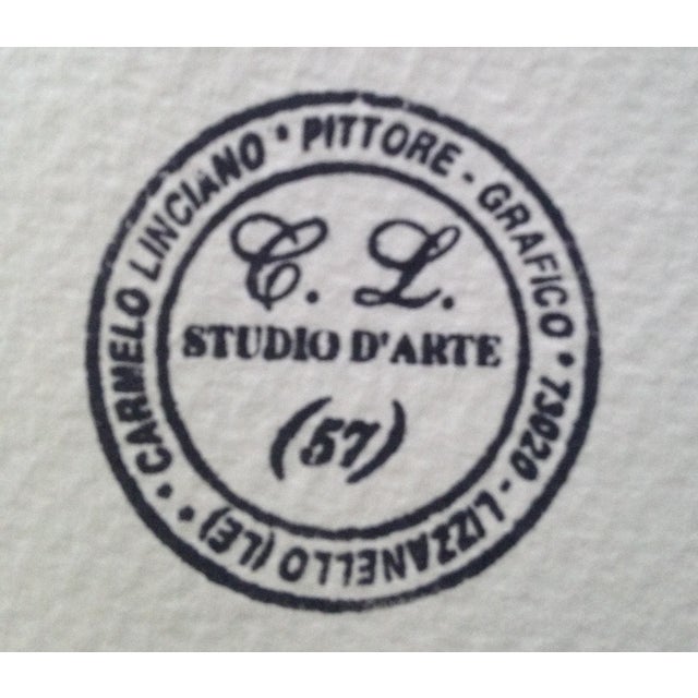 Carmelo Linciano, Tempietto Masseia Li Rei, Watercolor on Lithograph, 1991 For Sale - Image 9 of 10