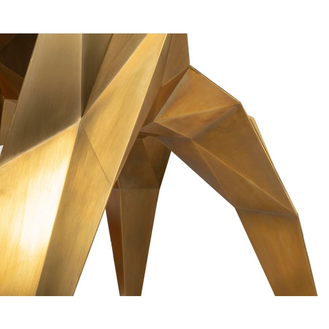 Contemporary Brushed Brass Spider Chair by Zhoujie Zhang For Sale In New York - Image 6 of 8