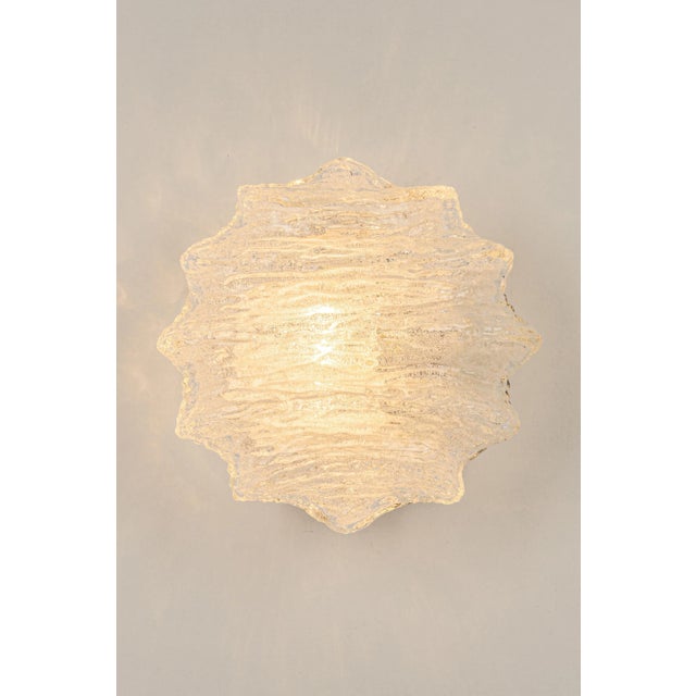 Petite Ice Glass Sconces from Limburg, Germany, Set of 2 For Sale - Image 6 of 10