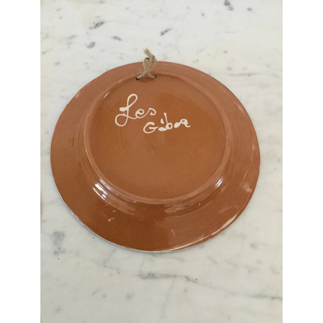 Mediterranean Vintage Hand Painted Wall Plate For Sale - Image 3 of 4