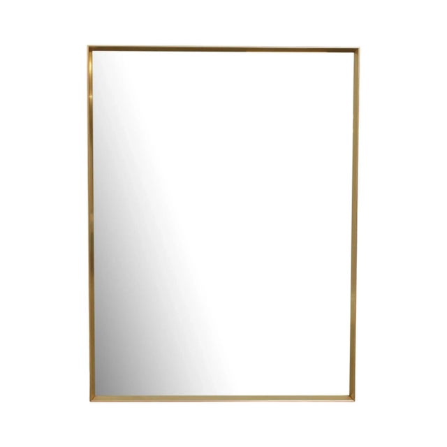 John Stuart Mid Century Modern Metal Frame Wall Mirror For Sale - Image 13 of 13