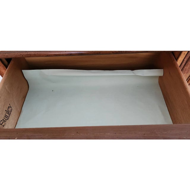 Stanley Furniture 1970s Stanley Furniture Spanish Mediterranean Carved Oak Dresser Set - A Pair For Sale - Image 4 of 13