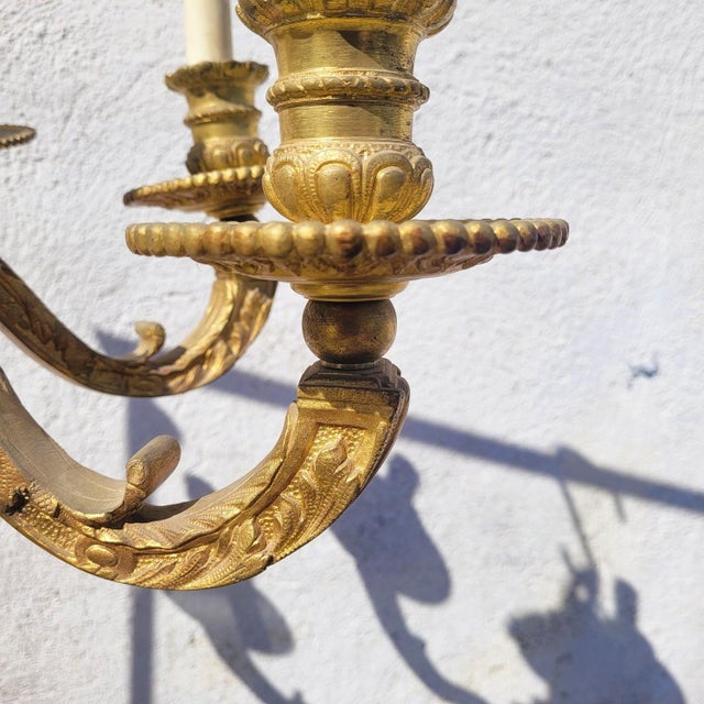Gold 20th Century Mazarin Bronze Chandelier For Sale - Image 8 of 15
