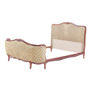 Louis XV Style Full Size Bed With Curved Footboard. For Sale