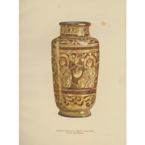 Henry Wallis Lustreware Albarello, 1899, Chromolithograph For Sale - Image 3 of 9