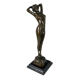 Philips, Art Deco Sculpture of a Nude Woman, 20th Century, Bronze For Sale