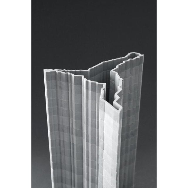 Stone Stripes D3 Decorative Vase in Bardiglio Marble by Bufalini Marmi For Sale - Image 7 of 11