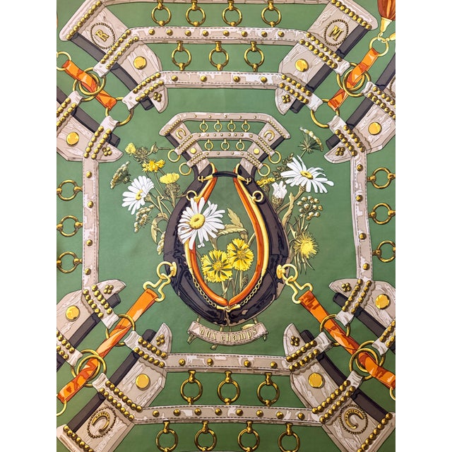 Hermès Aux Champs 1990 Silk Scarf Designed by Cathy Latham For Sale - Image 11 of 12
