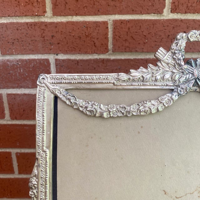 19th Century Louis XVI Silverplate Picture Frame For Sale In Pittsburgh - Image 6 of 13