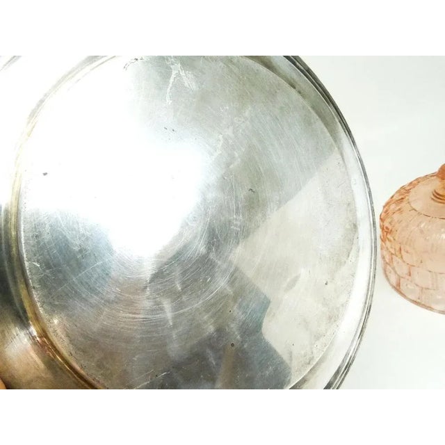 Metal Art Deco Cake Bowl, Germany, 1930s For Sale - Image 7 of 11