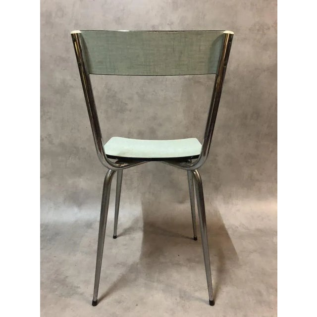 Pale Green Formica Side Chairs, 1950s, Set of 4 For Sale - Image 11 of 14
