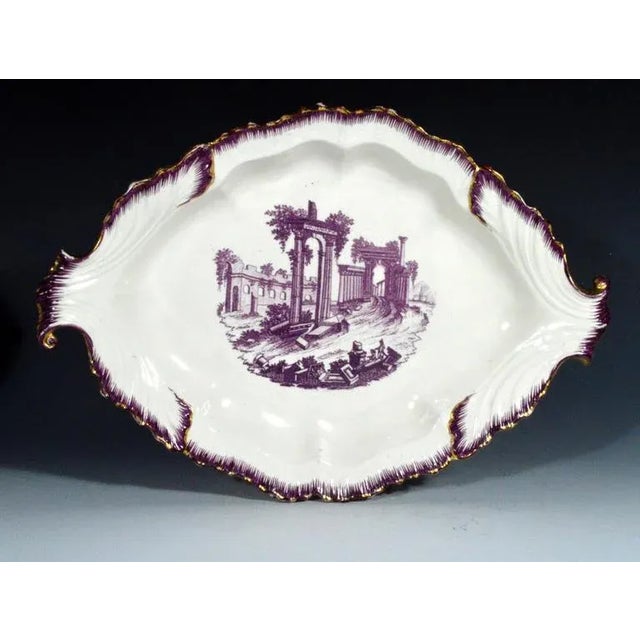 William Neale & Son Ltd. 18th-Century Creamware Sauce Tureen Puce-Decorated by Neale & Co. For Sale - Image 4 of 4