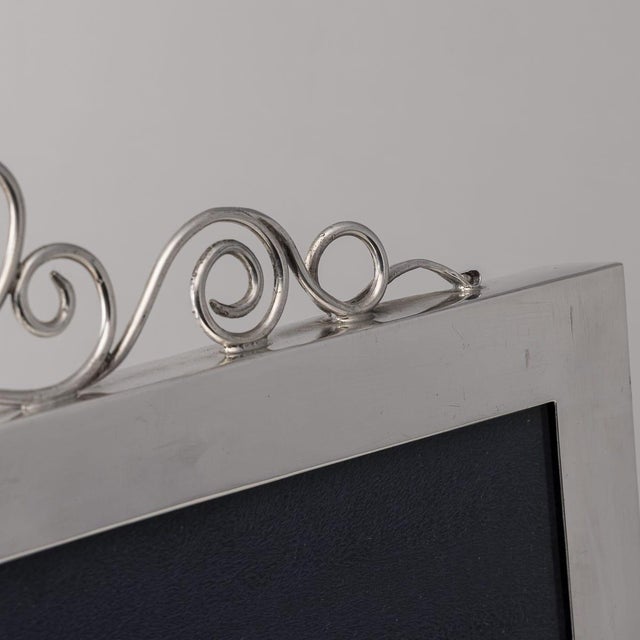 Metal Vintage American Silver Photo Frame by Bigelow for Kennard & Co, 1920 For Sale - Image 7 of 13