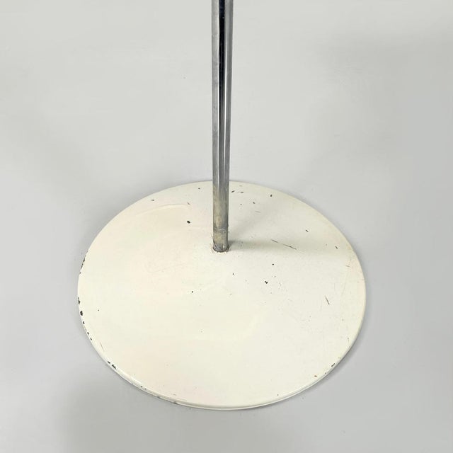 Italian Modern Round Gray and White Metal Coffee Table with Double Shelf, 1990s For Sale - Image 12 of 16