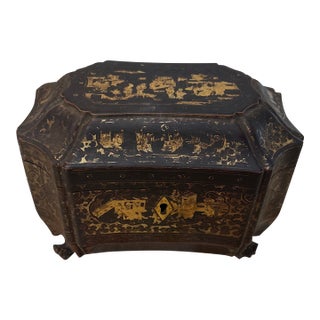 Mid-19th Century Chinese Export Tea Caddy For Sale