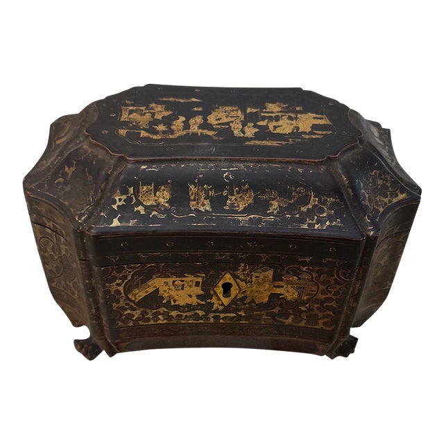 Mid-19th Century Chinese Export Tea Caddy For Sale