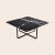 Black Marquina Marble and Black Steel Medium Ninety table by Ox Denmarq Dimensions: D 80 x W 80 x H 37 cm Materials:...