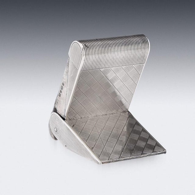 1900 - 1909 Antique 20th Century Silver Travel Clock from Cartier, 1908 For Sale - Image 5 of 11