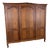 Vintage French Louis XVI Style Carved Oak 3-Door Armoire For Sale