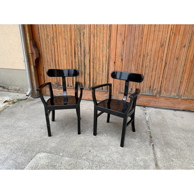 Set of Art Deco Chairs by Lajos Kozma for Woodworking RT, 1920s For Sale - Image 3 of 7