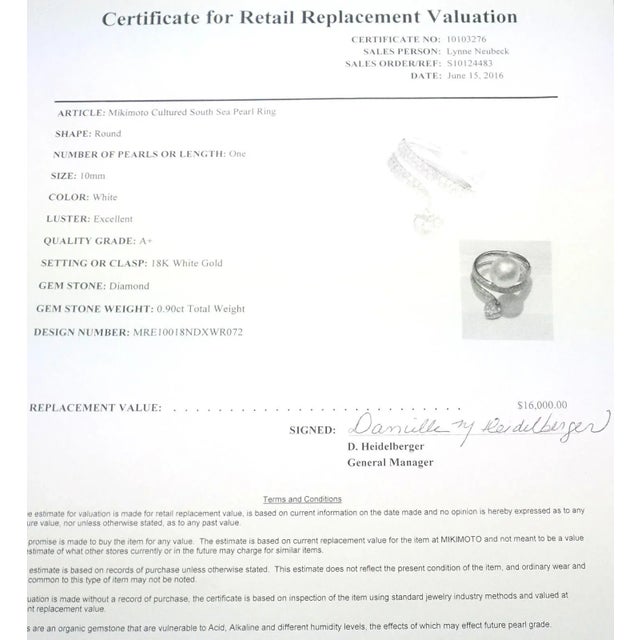 Metal: 18k White Gold Size: 6 3/4 Stones: Round brilliant cut VS1 clarity, E color diamonds total weight approx. .90ct 1 x...