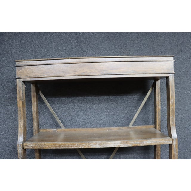 Country French Style Oak Open Shelf For Sale In Philadelphia - Image 6 of 11