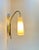 Scandinavian Wall Sconce in Brass and White Glass, 1950s For Sale - Image 3 of 9