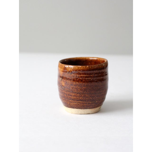 Ceramic Vintage Studio Pottery Cup Vase For Sale - Image 7 of 9