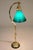 Brass Vintage Faries Industrial Machine Age Brass 'C' Table Emeralite Shade Lamp 1910's Oc White Era Original Pristine Condition For Sale - Image 8 of 13