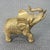 1950s Etched Solid Brass Elephant Figurine Trunk Up For Sale - Image 6 of 13