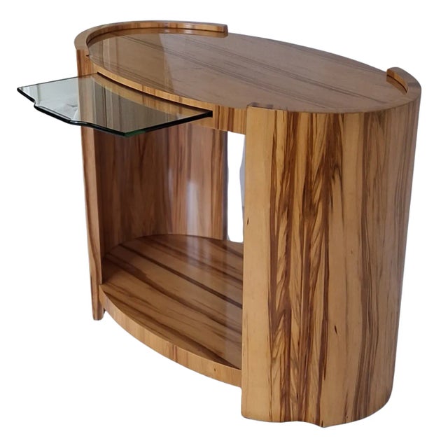 Beige LastChance!Estate Hard Maple Clear Lacquered Side Table For Sale - Image 8 of 10