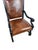 Ferguson Copeland European Country Carved Wood & Leather Crest Armchair For Sale - Image 15 of 17