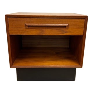 1960s Westnofa Teak 1 Drawer Nightstand For Sale