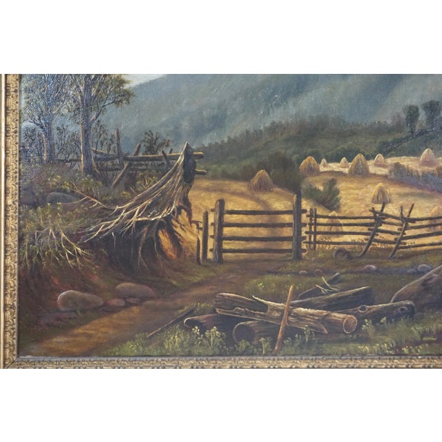 Post Impressionist Original Late 19th Century Oil Painting of Upstate New York Landscape by Frances B. Clark For Sale - Image 3 of 10