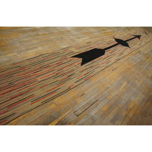 Early 20th Century American Hooked Rug ( 2'8" x 20' - 81 x 610 ) Hallway Runner Rugs (2.08ft x 20ft), Circa Date: 1925....