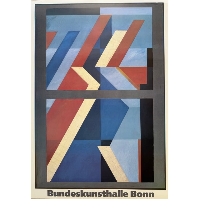 Otto Herbert Hajek (1927–2005), Bundeskunsthalle Bonn, Exhibition Poster, 80's Vintage exhibition poster featuring a...