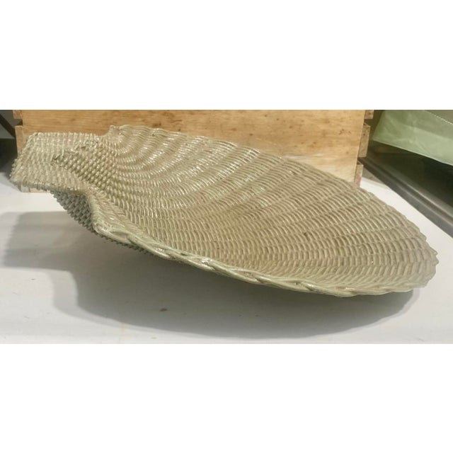 Wood Vintage Wicker Bowl For Sale - Image 7 of 8