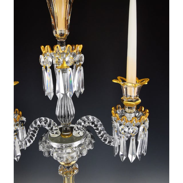 1980s Large Crystal Medallions Candelabra from Baccarat, 1960s For Sale - Image 5 of 18