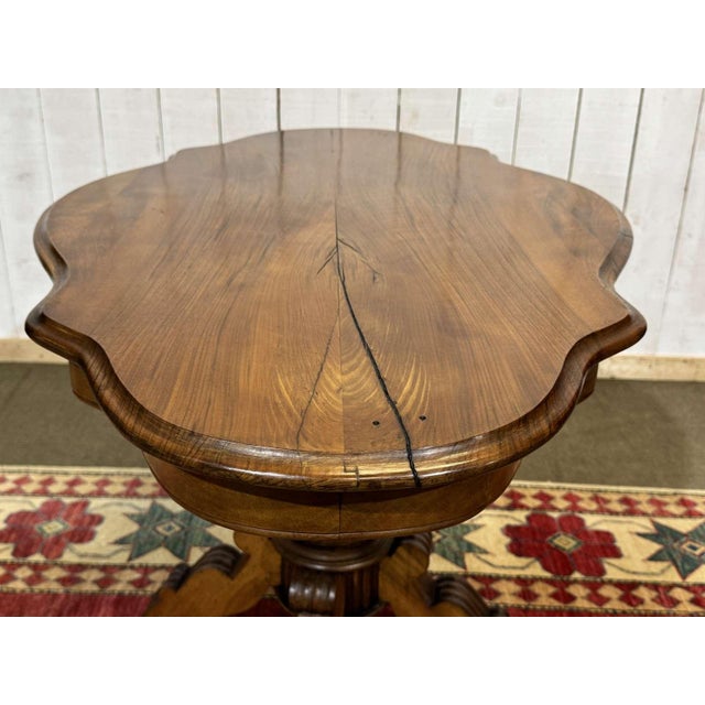 Wood Louis Philippe Style Walnut Side Table, 1800s For Sale - Image 7 of 12